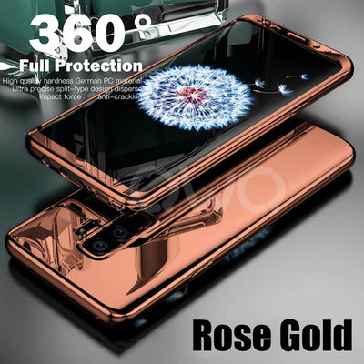 360 Degree Plating Mirror Cases For Samsung Galaxy S9 S8 S7 Edge Full Cover Protective For Samsung Note 9 8 S9 Plus Case Cover